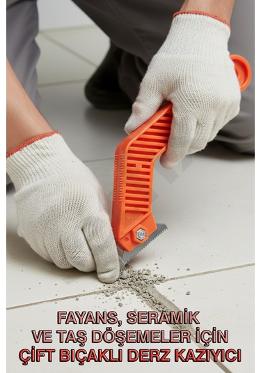 Metfix Derz Kazıyıcı, Çift Bıçaklı Turuncu