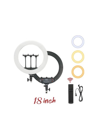 Jmary Fm-18r Uzaktan Kumandalı 43cm Işıklı Telefon Tutucu Ring Light Siyah