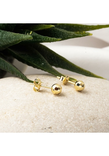 Bilezikci Petek 14 Ayar Altın Top Küpe 5 Mm. Kpads14k29566