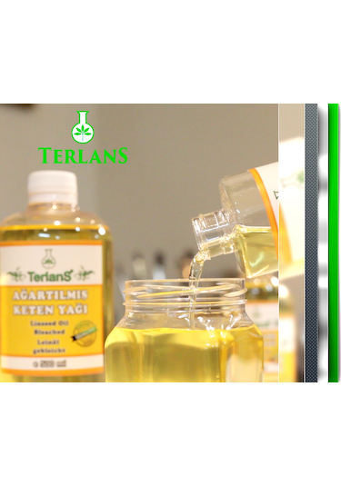 Terlans Ağartılmış Keten Yağı Resim Yağı 1000 ML