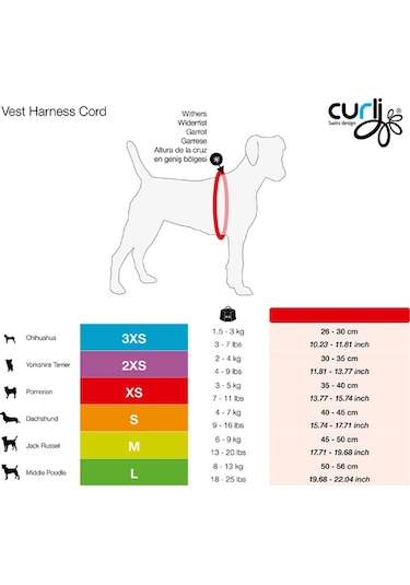 Curli Cord Vest Köpek Göğüs Tasması Tan Xxxsmall 26-30 Cm Bej