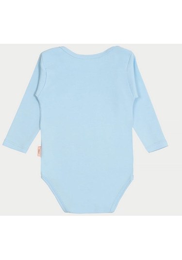 Vitmo 5'li Bebek Uzun Kollu Pamuk Çıtçıtlı Body-mavi Mavi