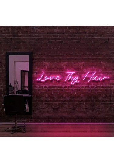 Twins Led Love Thy Hair Yazılı Neon Tabela Pembe Model:model:31403366