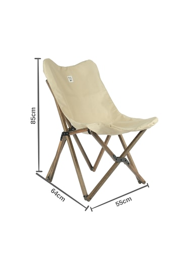 Bag The Joy Ahşap Masa Sandalye Seti Antrasit - Bej - 70 70 55cm Antrasit