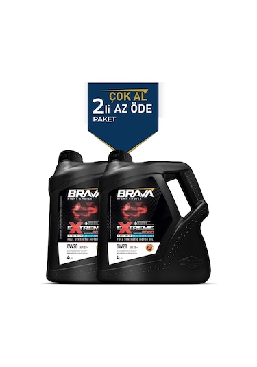 Brava Extreme 9000 0W20 Full Sentetik Motor Yağı 2 x 4 L