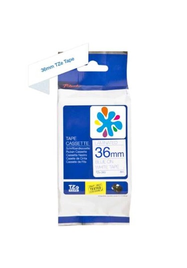 Brother Tze-s263 Beyaz Üzeri Mavi Muadil Etiket 1