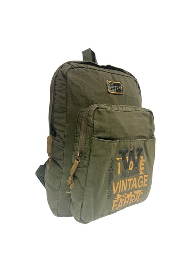 Kaliteli Vintage Salaş Disayn Günlük Gezi Spor Sırt Çantası Matanza Bag 30x42cm Haki