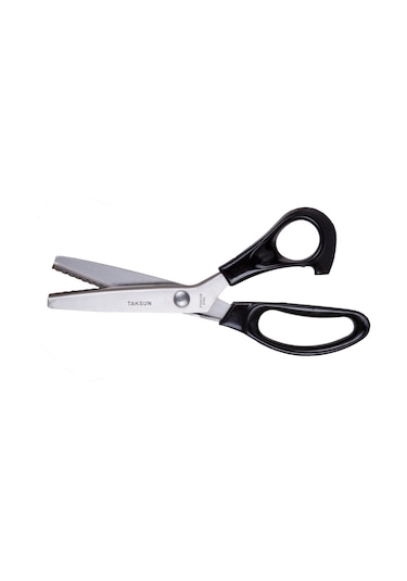 Taksun Sürfile Makası Kumaş Zigzag Kesim Makası Kirmizi