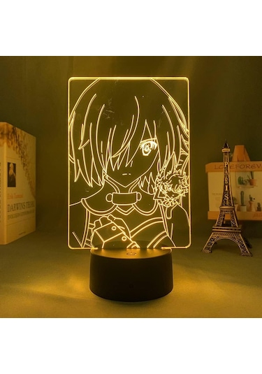 Yatak Odası Dekorasyonu İçin Büyük Boy Fate Okita Souji Led Gece Lambası Çok Renkli