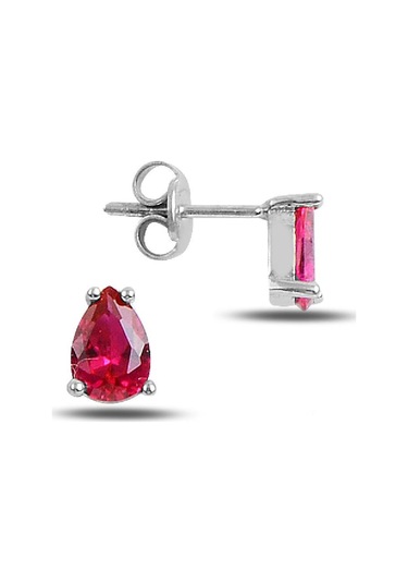 Fuşya Damla Tektaş Küpe