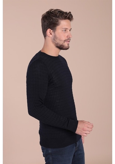 Ferraro Bisiklet Yaka Superfine Yün Kazak - Lacivert Lacivert (490433297) Lacivert