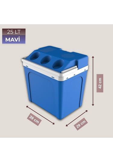 25 Litre 12v Oto Buzdolabı Termos- Portatif, Elektrikli, Oto Şarj Kablolu 1050 Thermoelectric Cooler 12v.