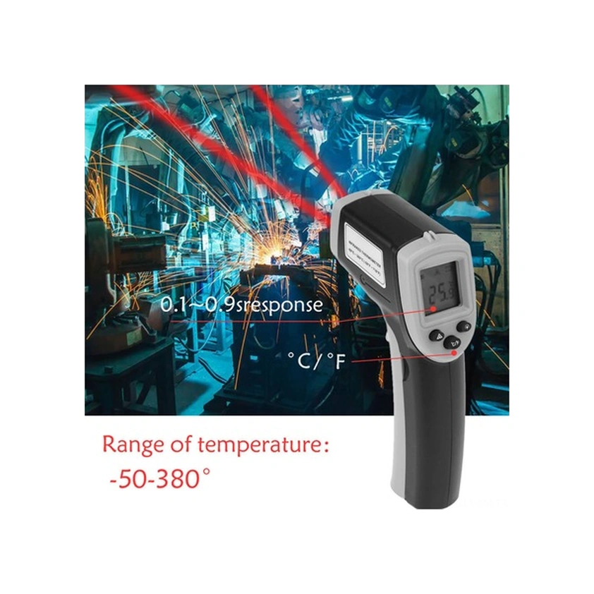 Fortunelane Endüstriyel Kızılötesi Termometre -50 C - 380 C, Çok Yüksek Hassasiyetli Ölçüm