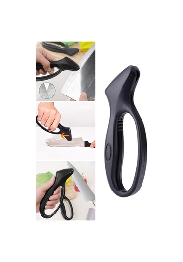 Zmc Bilişim Kolay Tutuş Saplı Paslanmaz Çelik Manuel Bıçak Bileme Aleti Çok Renkli