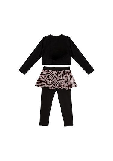 Denokids Mshb&g Rock Life Kız Çocuk T-shirt Tayt Takım Çok Renkli