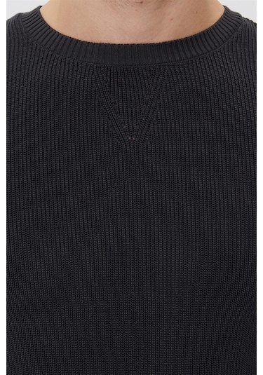 Lee Cooper Clayton Erkek Bisiklet Yaka Kazak Koyu Gri 8256 K Gri Koyu Gri