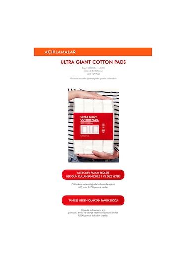 Missha Ultra Giant Cotton Pads Makyaj Temizleme Pedi 400'lü