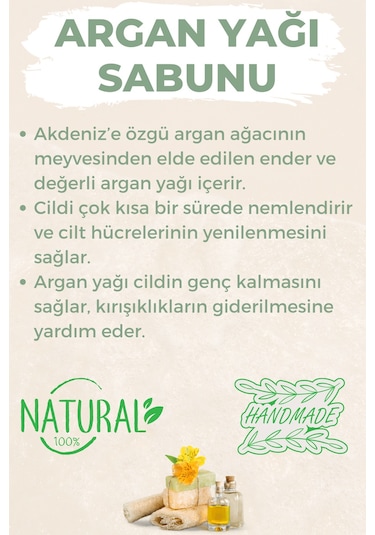 Kabak Lifli El Yapımı Doğal Argan Yağı Sabunu 120 G