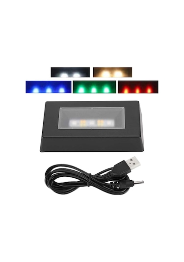 Suntek Renk Değiştiren Işık Standı Kristal Ekran Takı Siyah Çok Renkli