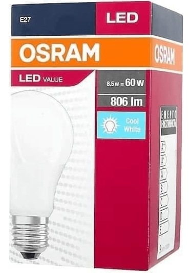 Osram Led Value Ampul Beyaz Işık 8.5 W 60watt