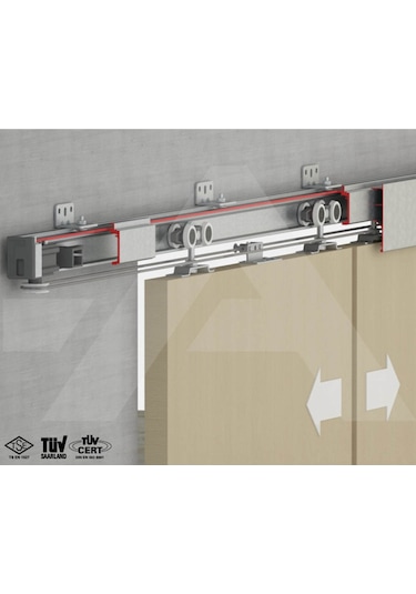 Albatur 120 Kg Ayarlı Halatlı Senkronize Sürgülü Kapı Sistemi