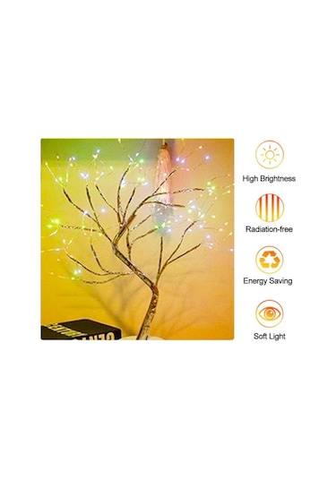 Mor Led Gece Lambası Mini Noel Ağacı Bakır Tel Çelenk Lamba Çocuklar Için Ev Yatak Odası Dekorasyon Dekor Peri Işık Usb Destekli Mor