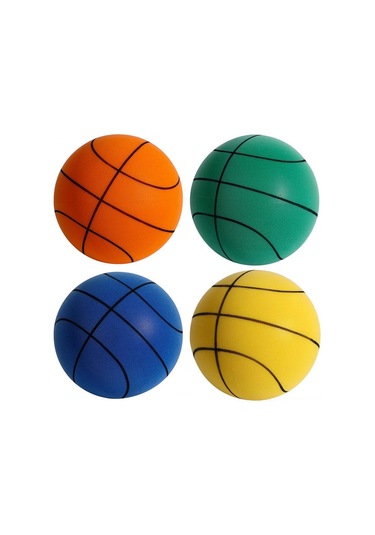 Dianziye Sessiz Çocuk Basketbol Topu - İç Mekan Eğitimi İçin Mükemmel Yumuşak Ve Hafif 7 No, Çizgili Mavi