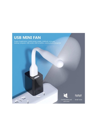 Esnek Usb Mini Fan Pervane, Küçük Vantilatör, Serinletici, El Fan