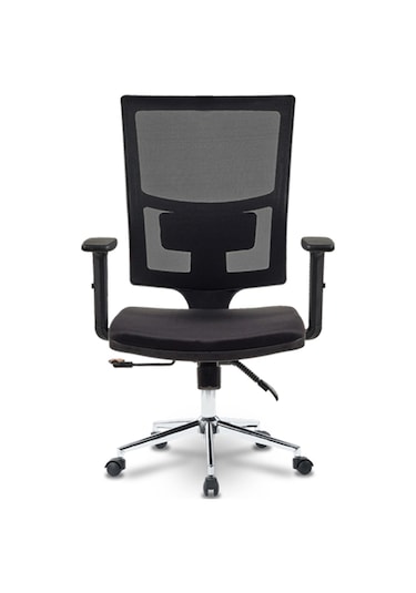 Ofiscombin Fileli Metal Ayaklı Ofis Müdür Makam Yönetici Çalışma Koltuğu Siyah Lizbonc200