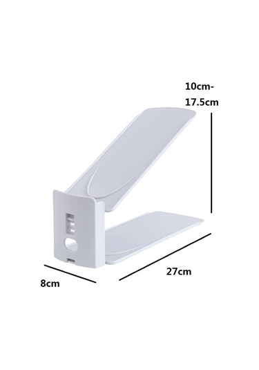 Sones Çift Katmanlı Ayarlanabilir Ayakkabı Askısı Ev Tipi Toz Geçirmez Ayakkabı Saklama Rafı Gri Gri