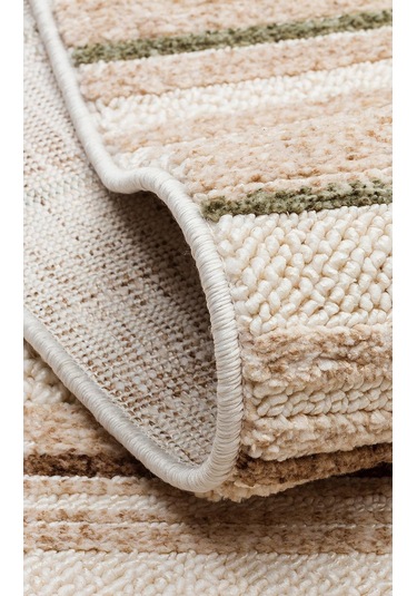 Eko Halı Joy 01 Yeşil Kahve Hav Toz Vermeyen Modern Makine Halısı