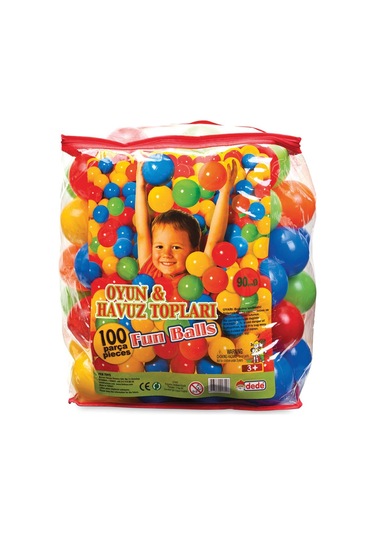 Oyuncak Oyun ve Havuz Topu 9 Cm 100 Adet Pvc Torbada