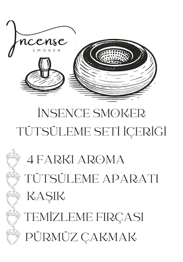 Viski & Kokteyl Tütsüleme Seti - 4 Farklı Aroma Meşe , Ceviz , Kiraz , Elma