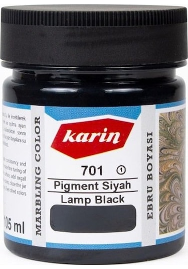 Karin Ezilmiş Ebru Boyası 105Ml 701 Pigment Siyah
