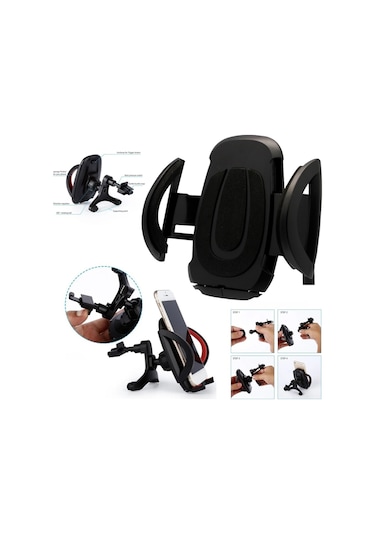 Lüx Telefon Tutucu Araç Içi Havalandırma Montajlı Döner Başlık