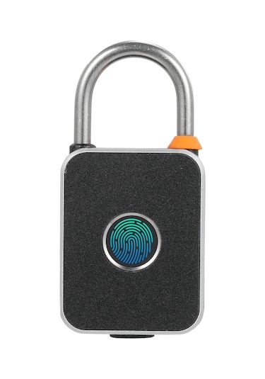 Vkemall T32 Akıllı Parmak İzi Kilit - Ip65 Su Geçirmez, 20 Parmak İzi Depolama, Usb Şarjlı, Spor Salonu/valiz/bisiklet Uyumlu Siyah