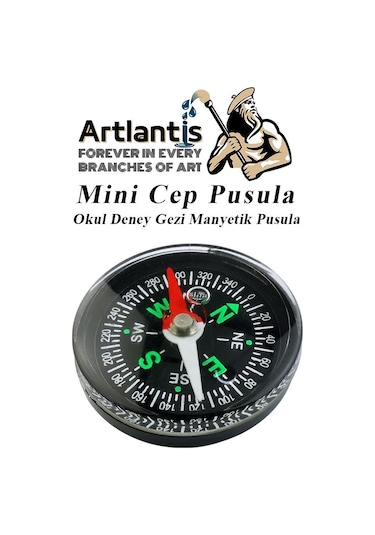 Mini Pusula 1 Adet Küçük Pusula Okul Deney Gezi Cep Pusulası Manyetik Pusula 7x30 Mm Plastik Öğrenci