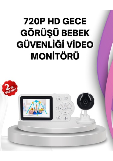 Gece Görüşlü Bebek Kamerası Ninni Ve Glblseme - 17 Alarm Özellikli