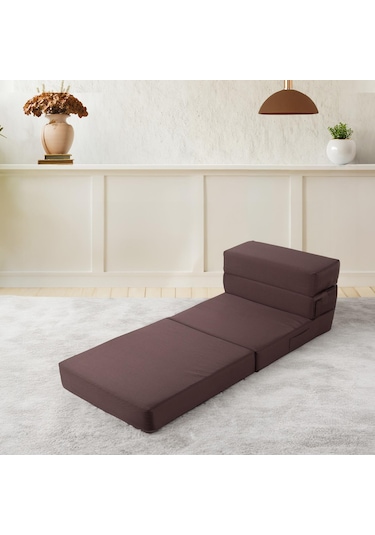 Valeria Katlanır Yatak Olabilen Koltuk Tek Kişilik Kahverengi