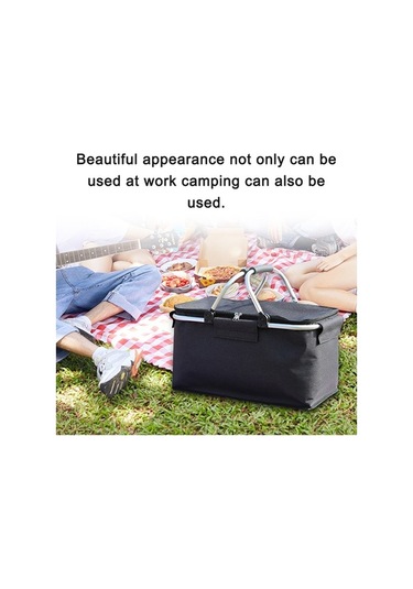 Tongxida 30l Siyah Isı Saklama Çanta - Dış Mekan Piknik, Kamp, Alışveriş İçin Su Geçirmez, Taşınabilir Depolama Sepeti, Çok Re Çok Renkli
