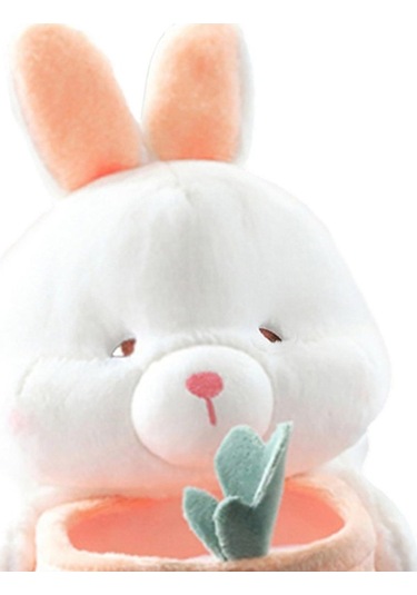 Createtech Yumuşak Tavşan Peluş Oyuncak Sevimli Suntek Kutu Çöp Araba Qr Diğer