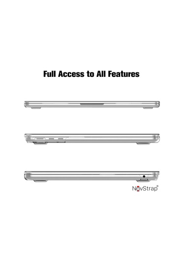 Novstrap  Macbook Air M3 Çip 2024 13.6 İnç A3113 İle Uyumlu Kılıf Sert Parlak Koruma Kapak Karışık Çok Renkli