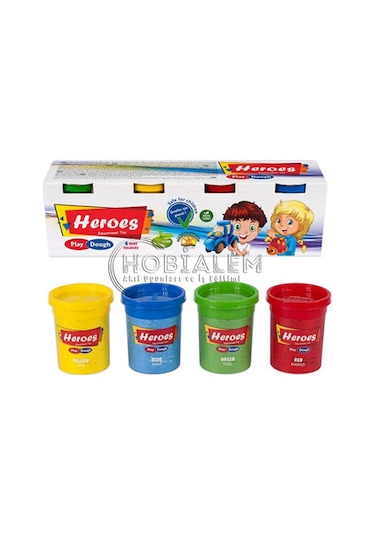 Heroes. 4 Renk. Oyun Hamuru. Büyük Oyun Hamuru. Kaliteli. Eğitici