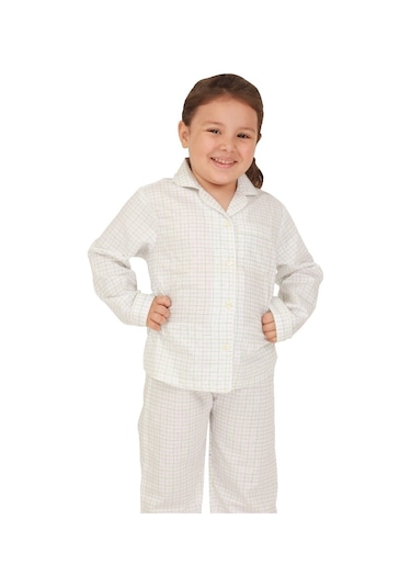 The Don Krem Kareli Kız Çocuk Pijama Takımı (9-14 Yaş)