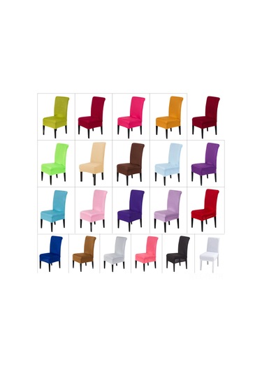Lemestar Yüksek Omuzlu Sandalye Kılıfı Ofis Otel Restoran İçin, Esnek Tek Parça Kumaş, Kaymazsız, Basit Desen, 21 Renkten Seçim Diğer