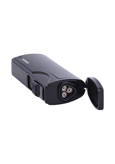 Parmida 3 Torch Pürmüz Siyah Puro Çakmağı