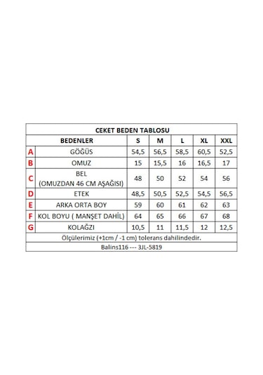 Erkek Kot Ceket YıkamaSyh Siyah