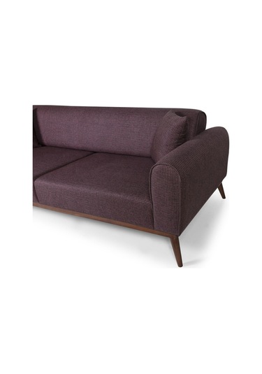 Seneca Yataklı Kanepe Keten Bordo Kazayağı Bordo