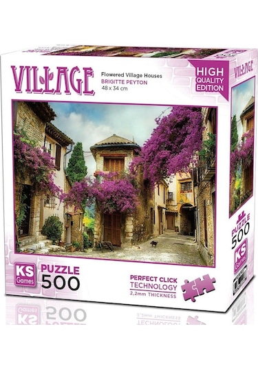 Ks Games 500 Parça Çiçekli Köy Evleri Puzzle