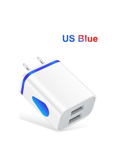 Guseyee Samsung Xiaomi 2a Çift Usb Şarj Adaptörü Seyahat Fişi Uyumlu Bize Mavidistribütör Garantili